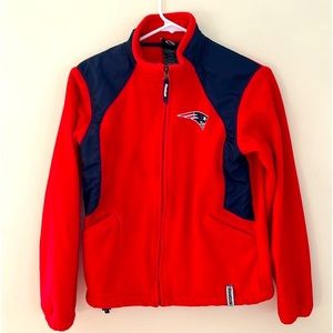 NEW ENGLAND PATRIOTS  NFL Red Fleece Full Zip Jacket Size S